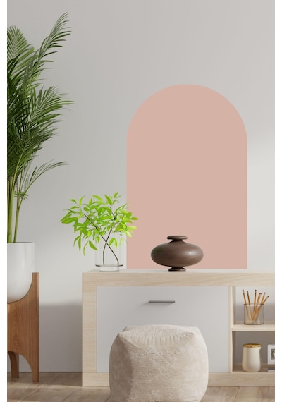 MSticker Bohem Tarzı Oval Pembe Duvar Dekorasyon Sticker 60x100 Cm