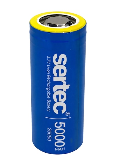 Sertec 26650 Şarjlı Pil 5000mah 3.7v Li-ion Başlıksız Düz 4lü