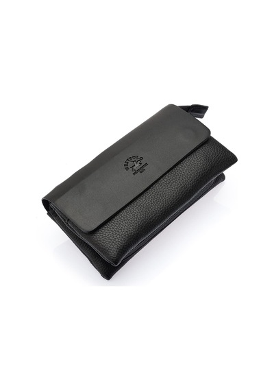 Westpolo Unisex Vegan Deri Mıknatıslı El Portföyü - Siyah 348927
