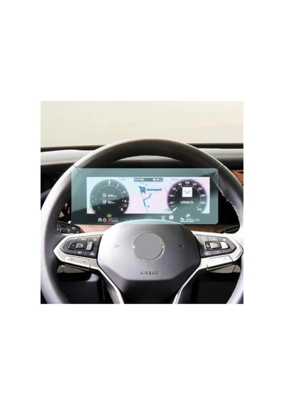 Volkswagen Tayron Uyumlu 10.25 İnç Araç Ekran Koruyucu Dijital Gösterge 9h Nano Kırılmaz Şeffaf