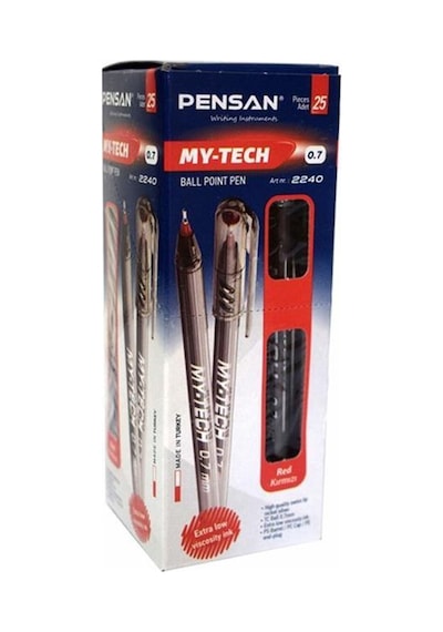 Pensan Tükenmez Kalem My-Tech 0.7 Kırmızı 25'li 2240