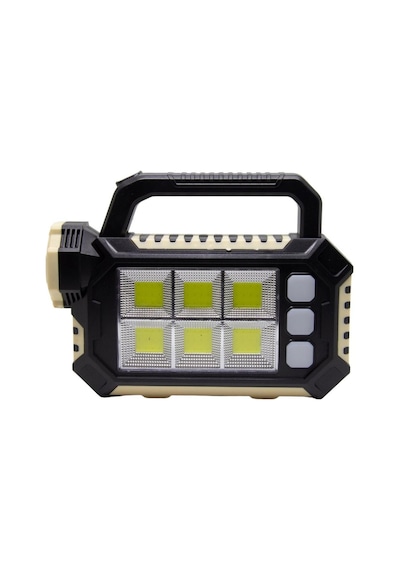 Gold Silver Gs 490 15w Güneş Enerjili Çok Fonksiyonlu Fener Siyah