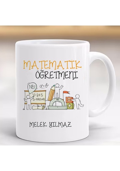 Öğretmenler Günü Hediye Kupa Matematik Öğretmeni Kişiye Özel