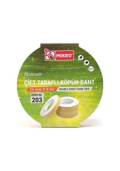 Mikro 24mm 5mt Çift Taraflı Köpük Bant Bnt-203