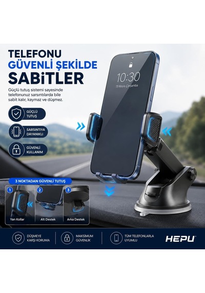 Hp-a01 Araç Içi Uzayan Ayarlanabilir Telefon Tutucu Cam Ve Torpido Için Diğer