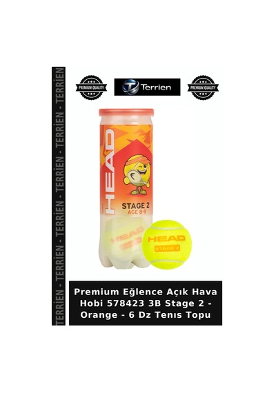 Premium Eğlence Açık Hava Hobi 578423 3b Stage 2 - Orange - 6 Dz Tenıs Topu