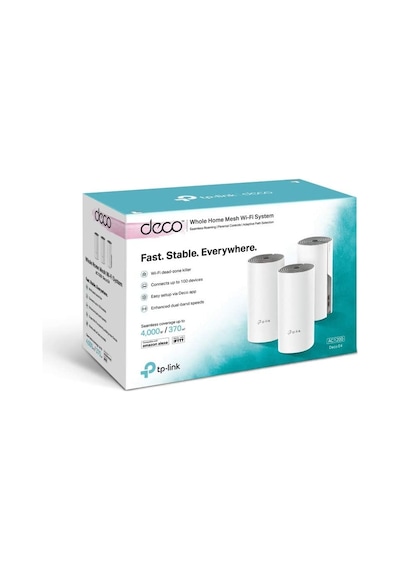 TP-Link Deco E4 1200 Mbps 5 GHz Wi-Fi Mesh Sistemi 3'lü