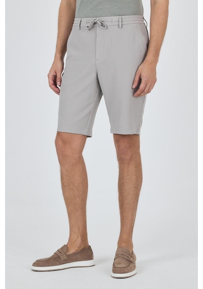 İmza Gri Düz Esnek Gabardin Casual Şort 1016250150 Gri
