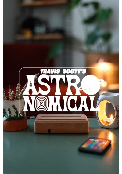 Travis Scott Astro World 16 Renk Kumandalı 3d Gece Lambası