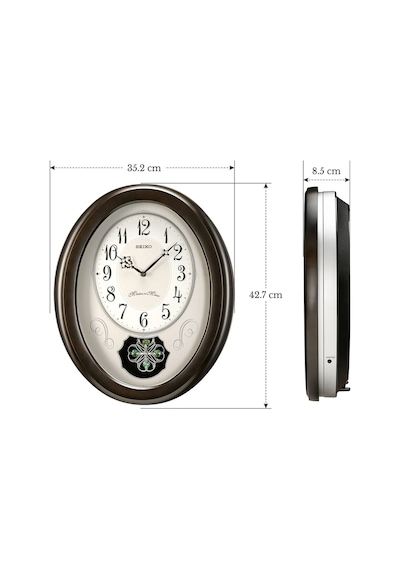 Seiko Qxm606n Duvar Saati Kahverengi