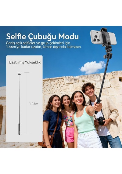 Tt24 Cka 146cm Selfie Stick Tripod Kamera Ve Telefon Uyumlu - S044a