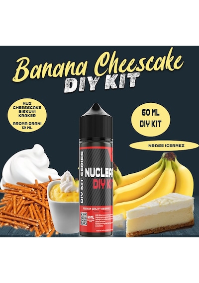 Nuclear 60 Ml Dıy Kit Banana Chesscake Gıda Aroma 12 Ml Aroma İçerir