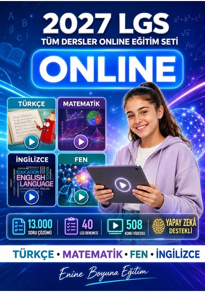 2027 Lgs Tüm Dersler Online Eğitim Seti Video, Soru Çözümü Ve Deneme Sınavları