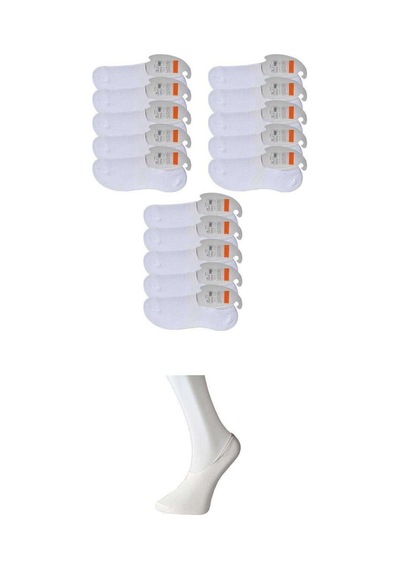 Royaleks Beyaz Erkek Babet Çorap 15 Çift