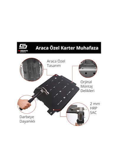 S-dizayn Skoda Fabia Çelik Karter Muhafaza Koruma 2021 Üzeri A+ Kalite