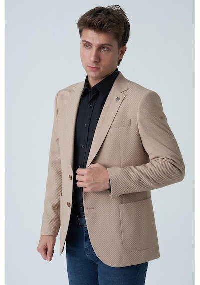 White Stone Abrantes C4020 Slim Fit 6 Drop Ceket Tarçın Tarçın