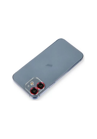 Newface Apple İphone 12 Metal Kamera Lens Koruma Cam - Kırmızı