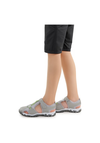 Kiko Kids Erkek Çocuk Sandalet Arz 2399 Açık Gri