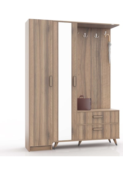 Abre Vm-34342 Dore Ceviz Vestiyer Portmanto Ayakkabılık Diğer