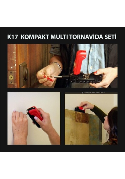 Kingsdun 13 İ 1 Arada Metreli Ve Terazili Çok Amaçli Ledli Tornavida Seti Ks-870017