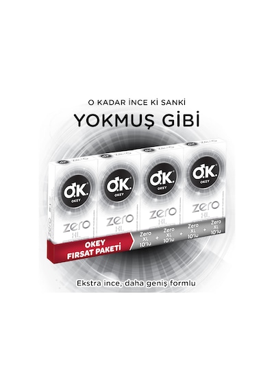 Okey Zero XL Prezervatif 4 x 10'lu