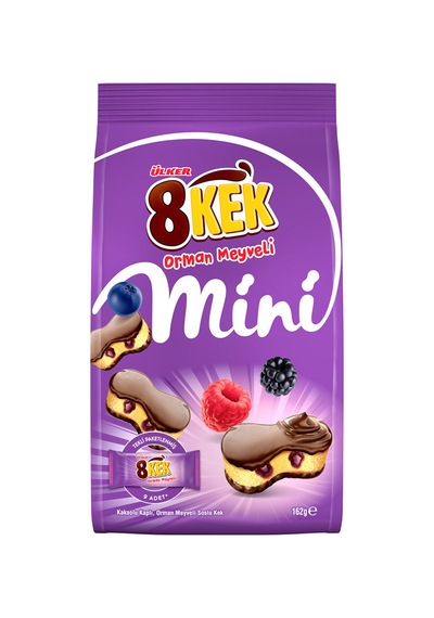 8 Kek Orman Meyveli Mini Kek - 162 Gram - 10 Adet
