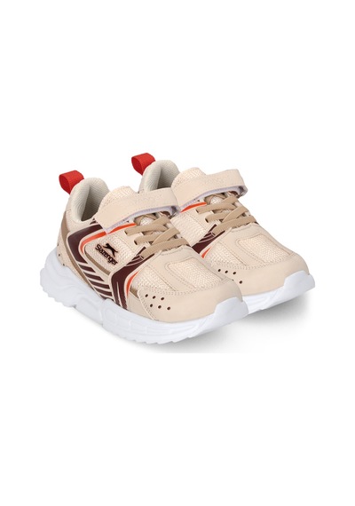 Slazenger Kendall Unisex Çocuk Cırt Cırtlı Bej / Kahve Günlük Spor Ayakkabısı