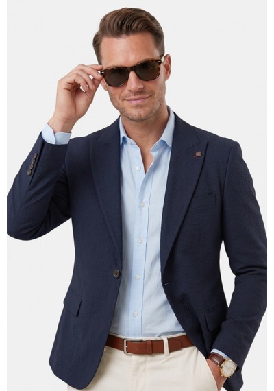 Rizzup Erkek Lacivert Slim Fit Blazer Ceket Likralı Çift Yırtmaç Dokulu Premium Ceket 2600776 Rizzup Erkek Lacivert Slim Fit Blazer Ceket Likralı Çift Yırtmaç Dokulu Premium Ceket 2600776
