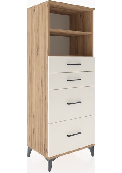 Hyperion Dolap 2 Raflı 4 Çekmeceli 60x44x163 Çam-aytaşı Atlas Çam