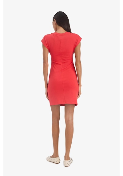 DeFacto Bodycon Vücudu Saran Bisiklet Yaka Ribana Kolsuz Mini Yazlık Elbise C4513AX25SMRD135