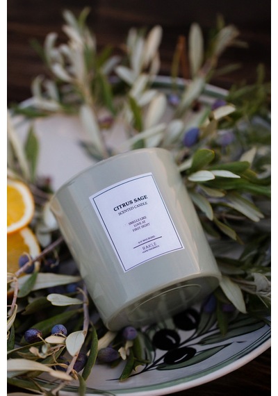Rakle Le Jardin Citrus Sage Kokulu 2'li Mum Seti Yeşil 120 Gr - 200 Gr Renkli