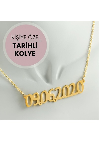 Kişiye - 994 - Özel Tarih Yazılı - Nazblsmm - Kolye Sarı-1 altın