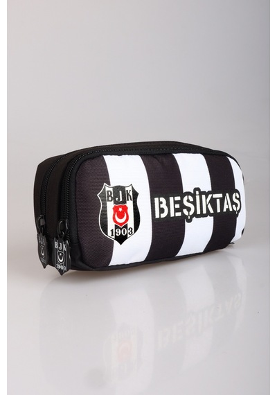 Dekomus Cep Defteri Hediyeli" Yeni Sezon Lisanslı Beşiktaş Çubuklu Kalem Çantası Ahşap