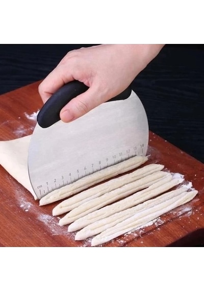 Paslanmaz Çelik Hamur Kesme Ve Şekillendirme Spatulası Gümüş