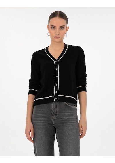 Pierre Cardin Kadın Siyah Hırka Triko 50316344-vr046 Siyah