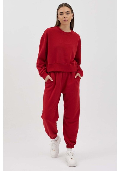 Buly Cozy Bisiklet Yaka Sweatshirt Kırmızı