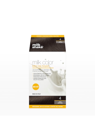 Milk Shake Milk Color Eko Kit Saç Boyası Orta Kestane -4 Köpüksü