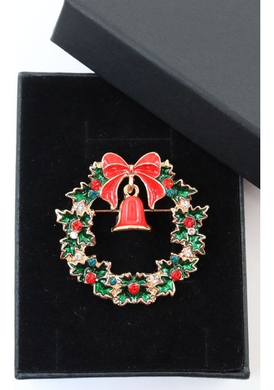 Noel Baba Çan Broş. Yılbaşı Çelenk Broş. Yılbaşı Çan Broş. Kadın Broş. Erkek Broş. Broş. Unisex Çok Renkli