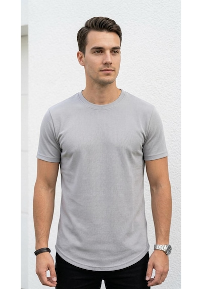 Plus Scorpion Erkek Slim Fit Basic Tişört Esnek, Terletmeyen Pike Dokulu Kumaş Gri Plus Scorpion Erkek Slim Fit Basic Tişört Esnek, Terletmeyen Pike Dokulu Kumaş Gri