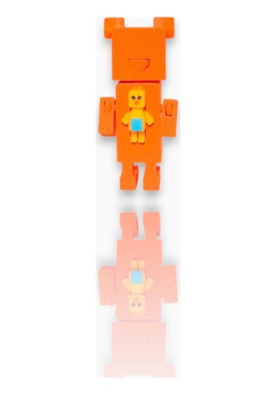 Super Adventure Bears - Ayı , Baaren Ve Şika Kaliteli Loy3d 9 Cm Turuncu