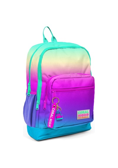 Coral High Kids Renk Geçişli Dört Bölmeli Usb'li Okul Sırt Çantası 23810 Çok Renkli