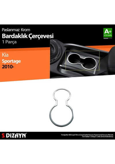 Kia Sportage Krom Bardaklık Çerçevesi 2010-2014