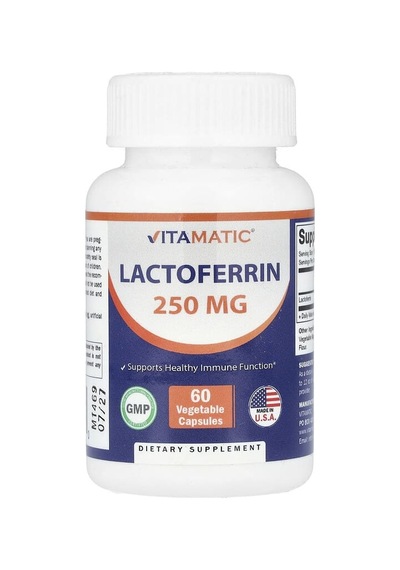 Vitamatic, Lactoferrin, 250 Mg, 60 Vegetable Capsules