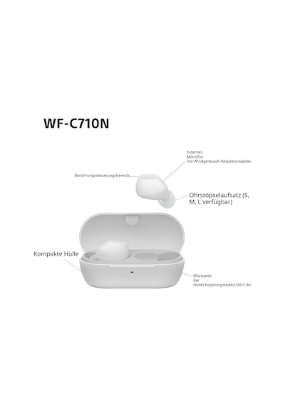 Sony Wf-c710n - Gerçek Kablosuz Gürültü Önleyici Kulaklık, Hafif, Dokunarak Çalıştırma, Çok Noktalı Bağlantı, Ipx4, 40 Saate Kadar Pil, Hızlı Şarj, İos Ve Android Uyumlu, Beyaz Sony Wf-c710n - Gerçek Kablosuz Gürültü Önleyici Kulaklık, Hafif, Dokunarak Çalıştırma, Çok Noktalı Bağlantı, Ipx4, 40 Saate Kadar Pil, Hızlı Şarj, İos Ve Android Uyumlu, Beyaz