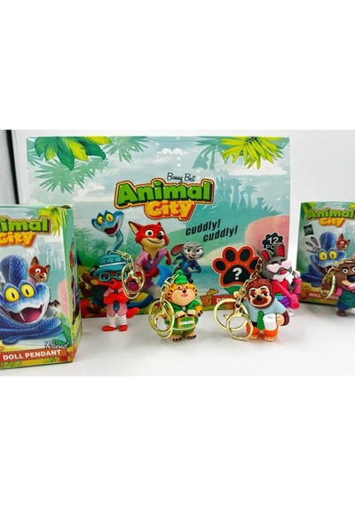 Zootopia Figür Anahtarlık Karakter Serisi 1 Adet Rastgele Model Açık Bej