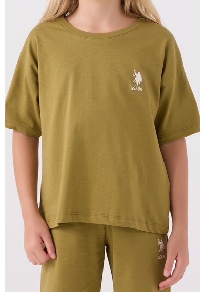 U.S. Polo Assn. U.s. Polo Assn Kız Çocuk Yeşil Bermuda Takım 5274-43867 Yeşil