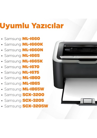 Samsung Uyumlu Mlt-d104s Uyumlu, Toner 4'lü  Paket/ Ml-1660 / Ml-1665 / Ml-1670 / Ml-1675