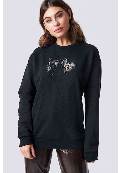 Sin City T Shirt Kırmızı Renklebir Baskılı Siyah Kadın Sweashirt