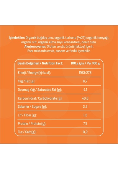 Baca Organik Organik Tarhanalı Cips 55 G