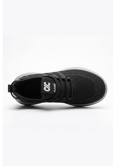 Letao Alaard Erkek Triko Hafif Bağsız Koşu Yürüyüş Günlük Sneaker Spor Ayakkabı Siyah